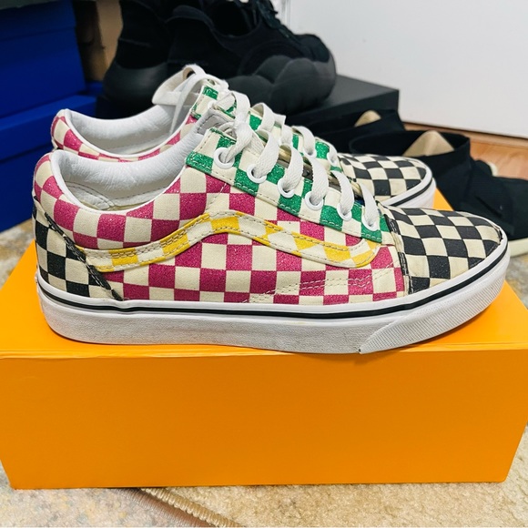 EUC Men’s Size 6/Women’s Size 7.5 Vans Old Skool Shoes Checkerboard Multicolored - Picture 12 of 12